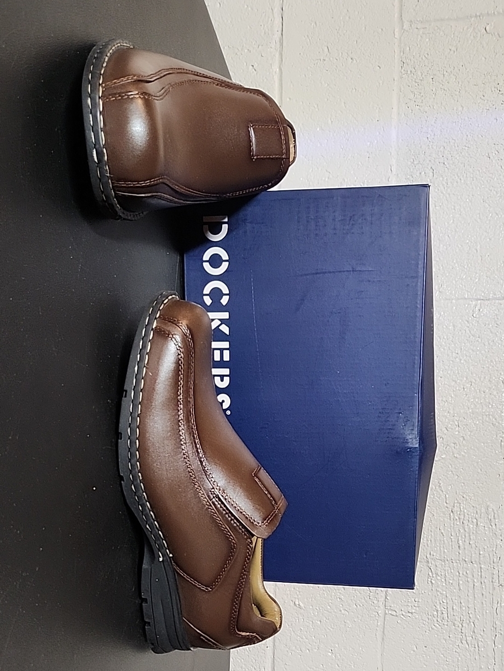 Dockers Brown Leather Slip-On Loafers